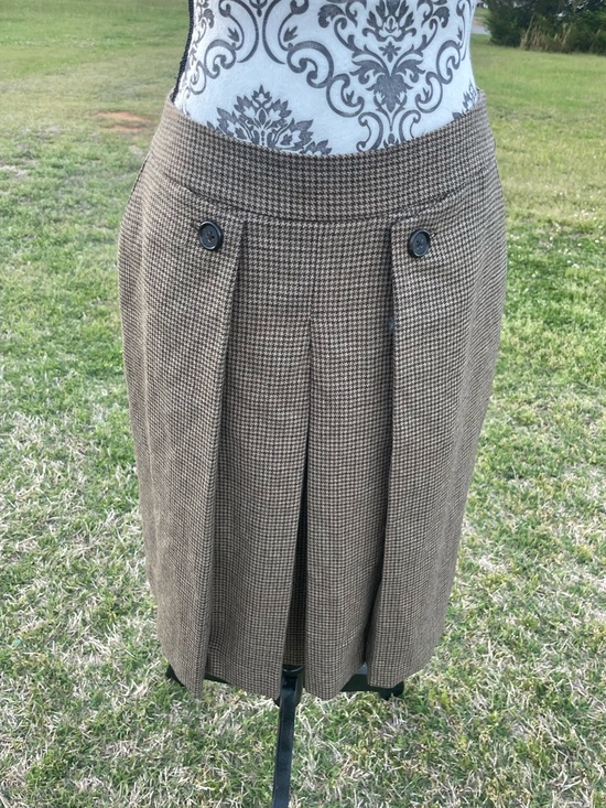 Brooks Brothers Dresses & Skirts - Brooks Brothers 346 Brown Houndstooth Pleated Pencil Skirt